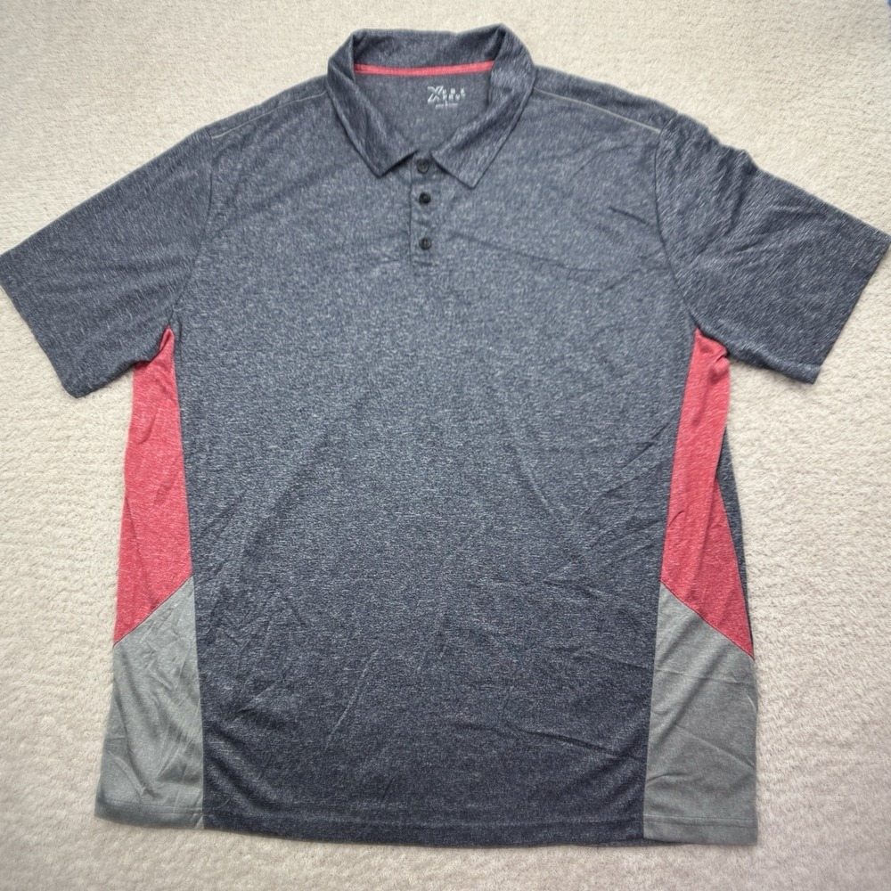 PBX PRO Men's Golf Polo Short Sleeved Shirt Gray Sz Large Lightweight Athletic